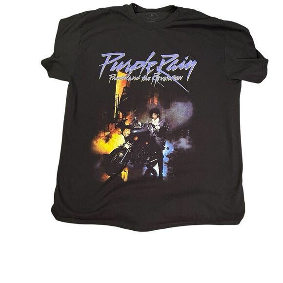 Purple Rain T Shirt Prince The Revolution, Black And Short Sleeves. Size Large - Picture 6 of 10